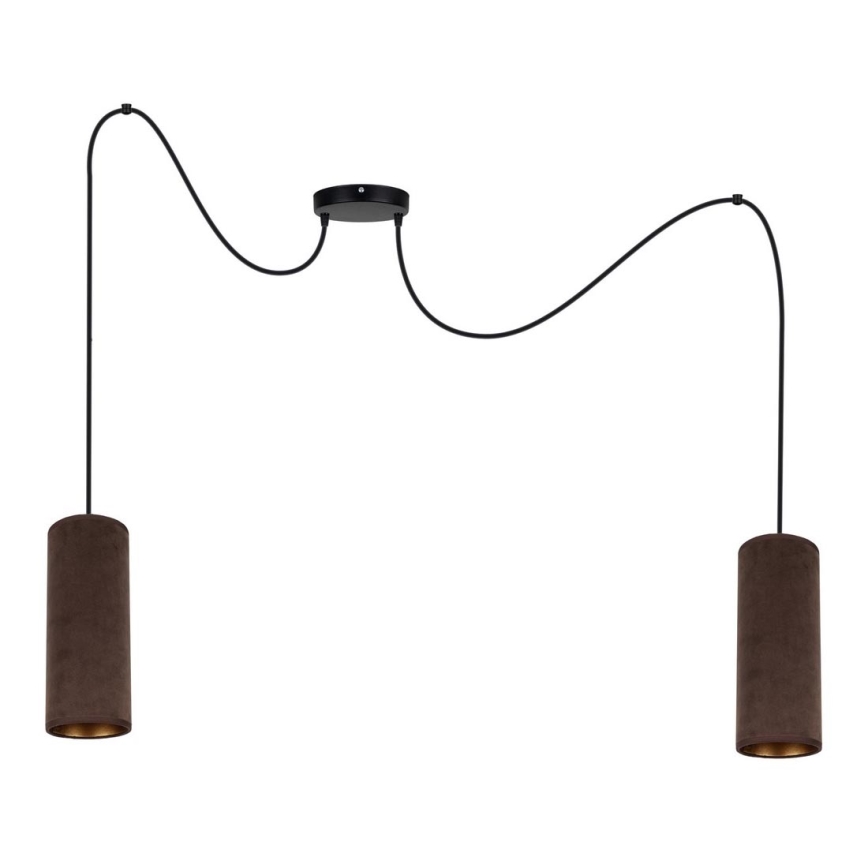 Lustr na lanku AVALO 2xE27/60W/230V pavouk hnědá/měděná