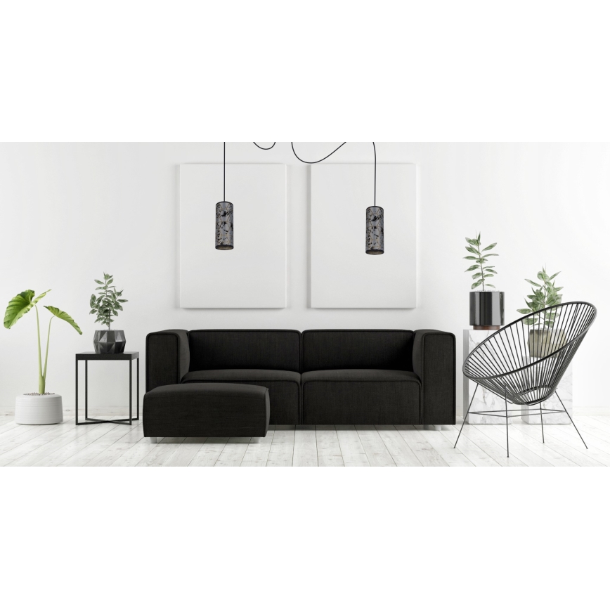Lustr na lanku AVALO 2xE27/60W/230V pavouk šedá/černá