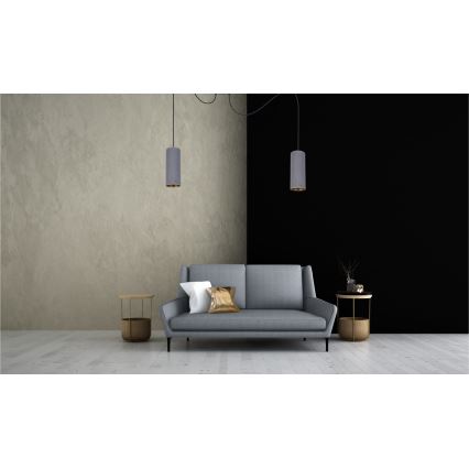 Lustr na lanku AVALO 2xE27/60W/230V pavouk šedá
