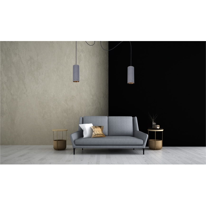 Lustr na lanku AVALO 2xE27/60W/230V pavouk šedá
