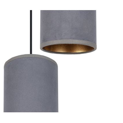 Lustr na lanku AVALO 2xE27/60W/230V pavouk šedá