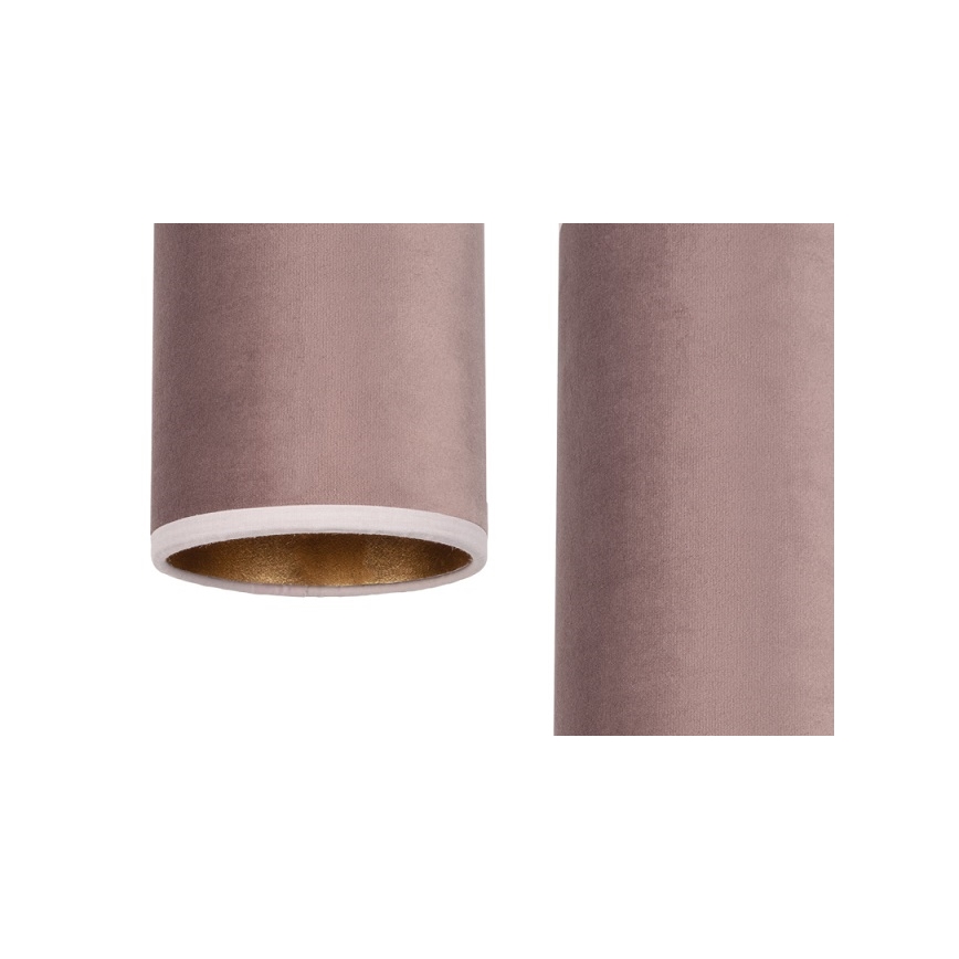 Lustr na lanku AVALO 2xE27/60W/230V pr. 20 cm růžová/měděná