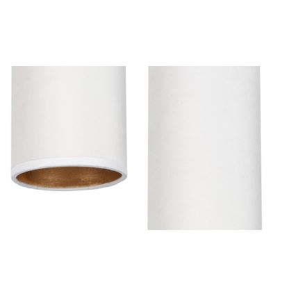 Lustr na lanku AVALO 3xE27/60W/230V pr. 35 cm bílá/měděná