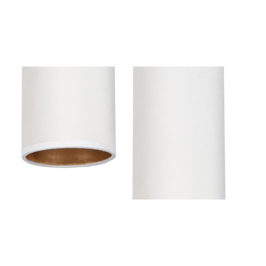 Lustr na lanku AVALO 3xE27/60W/230V pr. 35 cm bílá/měděná