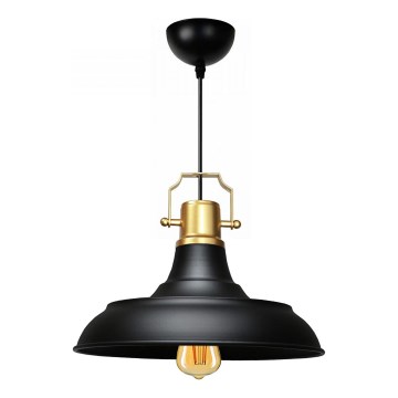 Lustr na lanku AYD 1xE27/40W/230V černá/zlatá