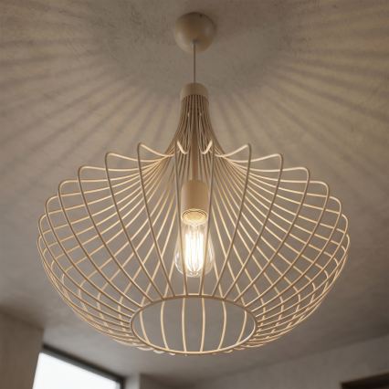 Lustr na lanku BALERINA 1xE27/15W/230V béžová