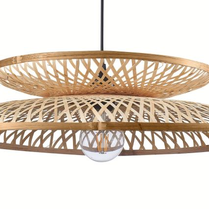 Lustr na lanku BALI 1xE27/20W/230V pr. 60 cm bambus