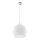 Lustr na lanku BALL 1xE27/15W/230V pr. 30 cm bílá/lesklý chrom