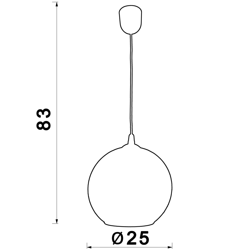 Lustr na lanku BALL 1xE27/60W/230V pr. 25 cm béžová