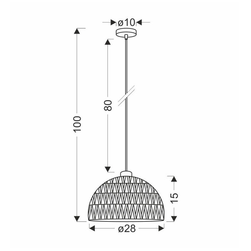 Lustr na lanku BALLI 1xE27/40W/230V béžová