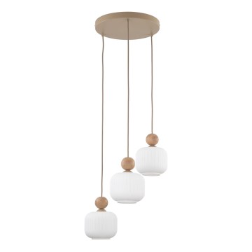 Lustr na lanku BALLO 3xE14/10W/230V béžová