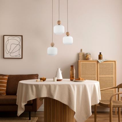 Lustr na lanku BALLO 3xE14/10W/230V béžová