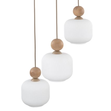 Lustr na lanku BALLO 3xE14/10W/230V béžová