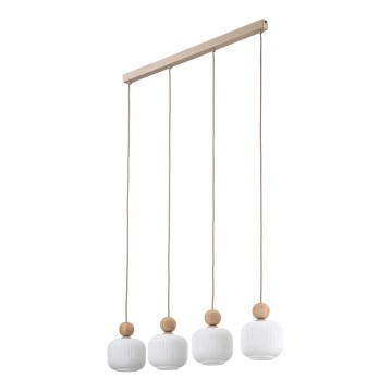 Lustr na lanku BALLO 4xE14/10W/230V béžová