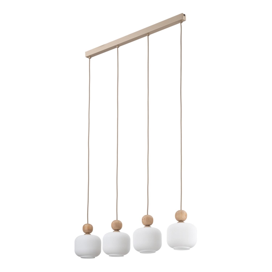 Lustr na lanku BALLO 4xE14/10W/230V béžová