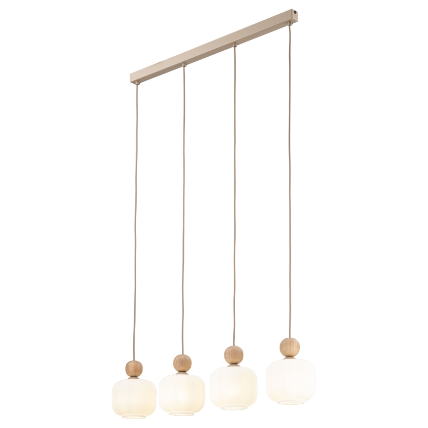 Lustr na lanku BALLO 4xE14/10W/230V béžová