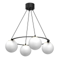 Lustr na lanku BALLO 4xE27/15W/230V černá/bílá
