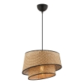 Lustr na lanku BARETTE 1xE27/60W/230V hnědá/černá