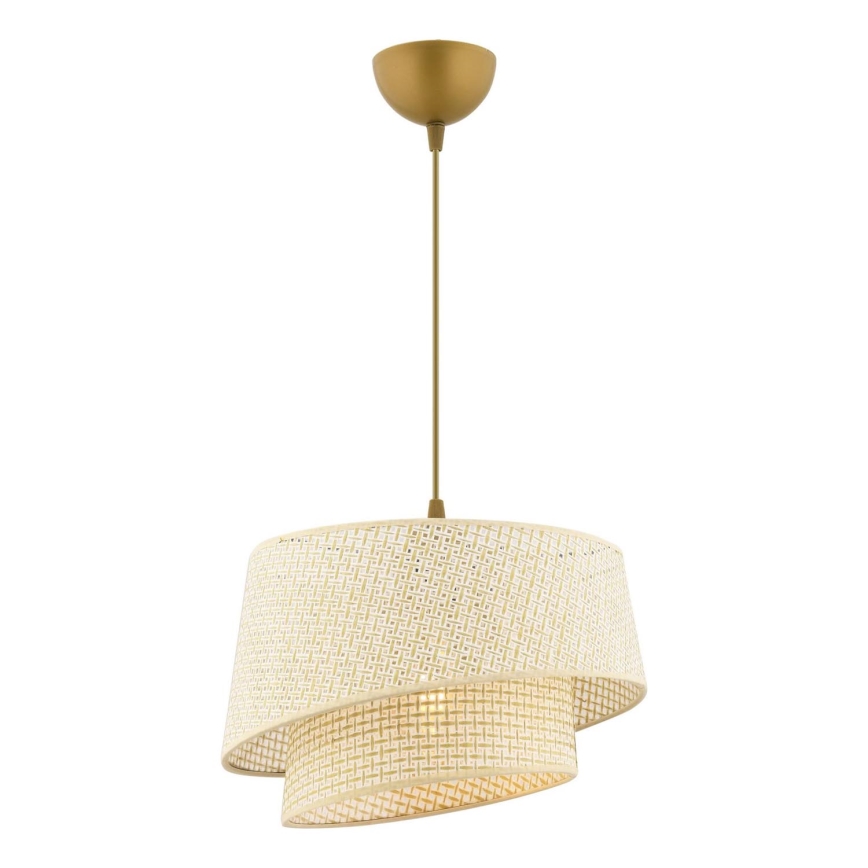 Lustr na lanku BARETTE 1xE27/60W/230V krémová