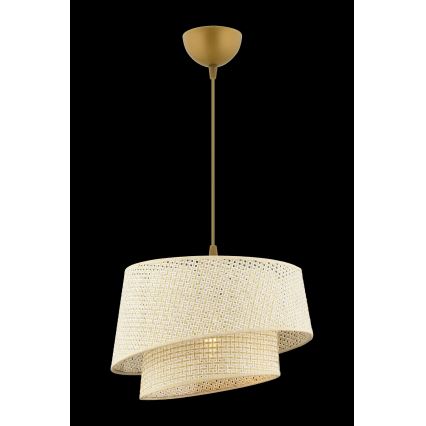 Lustr na lanku BARETTE 1xE27/60W/230V krémová