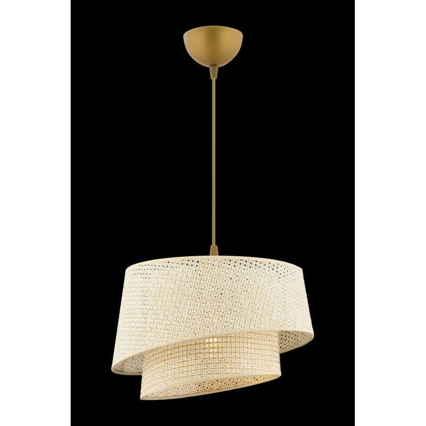 Lustr na lanku BARETTE 1xE27/60W/230V krémová