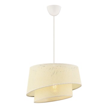 Lustr na lanku BARETTE 1xE27/60W/230V krémová