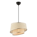 Lustr na lanku BARETTE 1xE27/60W/230V krémová/lesklý chrom