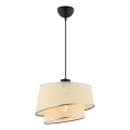 Lustr na lanku BARETTE 1xE27/60W/230V krémová/lesklý chrom