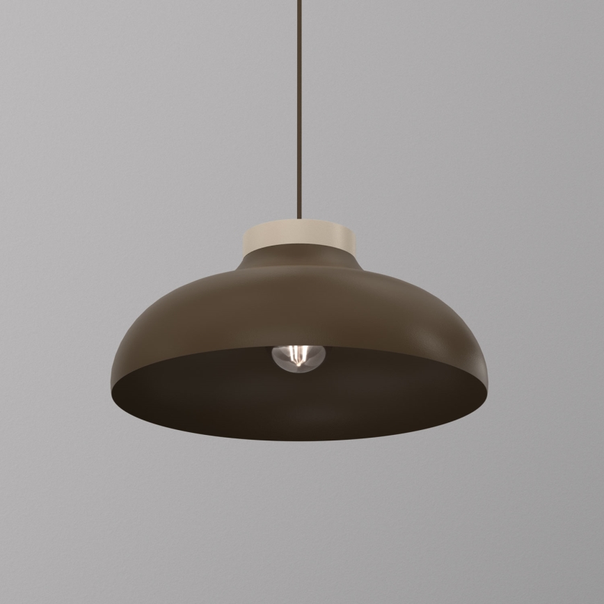 Lustr na lanku BASCA 1xE27/15W/230V hnědá/béžová