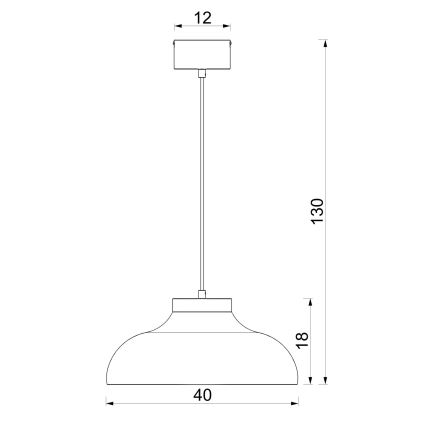 Lustr na lanku BASCA 1xE27/15W/230V hnědá/béžová