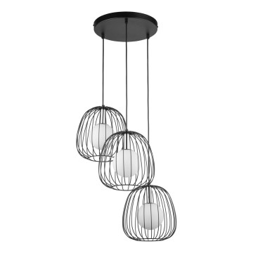 Lustr na lanku BELL 3xG9/12W/230V černá/lesklý chrom