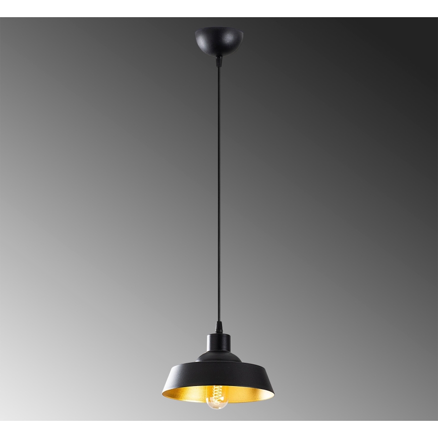 Lustr na lanku BERCESTE 1xE27/40W/230V černá