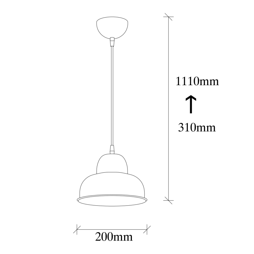 Lustr na lanku BERCESTE 1xE27/40W/230V zlatá