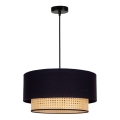 Lustr na lanku BOHO 1xE27/15W/230V černá/ratan