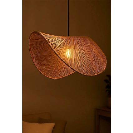 Lustr na lanku BOHO 1xE27/40W/230V rafia