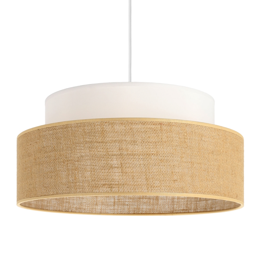 Lustr na lanku BOHO 1xE27/60W/230V bílá/béžová