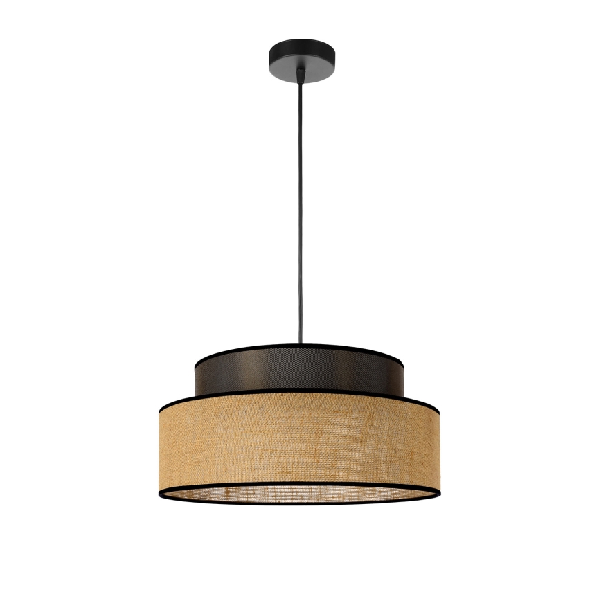 Lustr na lanku BOHO 1xE27/60W/230V hnědá/béžová