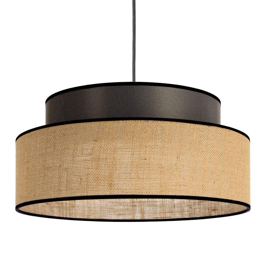 Lustr na lanku BOHO 1xE27/60W/230V hnědá/béžová
