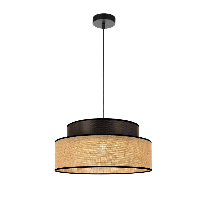 Lustr na lanku BOHO 1xE27/60W/230V hnědá/béžová