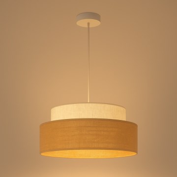 Lustr na lanku BOHO 1xE27/60W/230V krémová/béžová