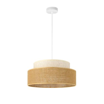 Lustr na lanku BOHO 1xE27/60W/230V krémová/béžová