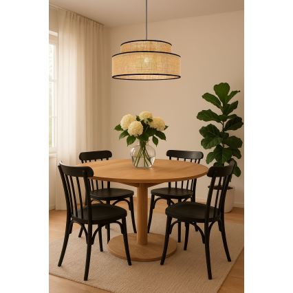 Lustr na lanku BOHO 1xE27/60W/230V pr. 40 cm béžová