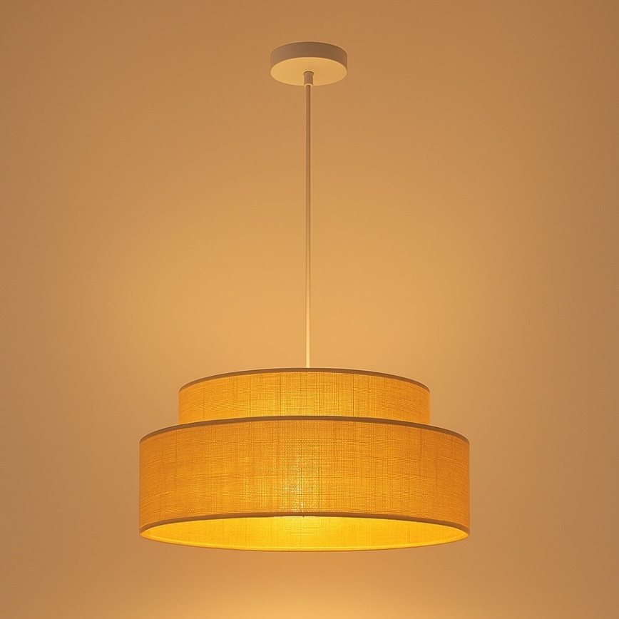 Lustr na lanku BOHO 1xE27/60W/230V pr. 40 cm béžová