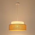 Lustr na lanku BOHO 1xE27/60W/230V pr. 40 cm bílá/béžová
