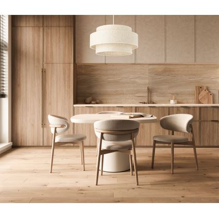 Lustr na lanku BOHO 1xE27/60W/230V pr. 40 cm bílá