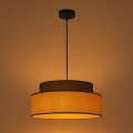 Lustr na lanku BOHO 1xE27/60W/230V pr. 40 cm hnědá/béžová
