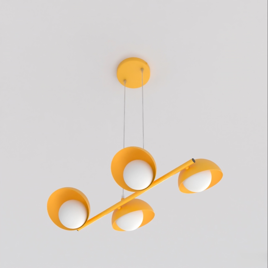 Lustr na lanku BOOM 4xG9/8W/230V oranžová