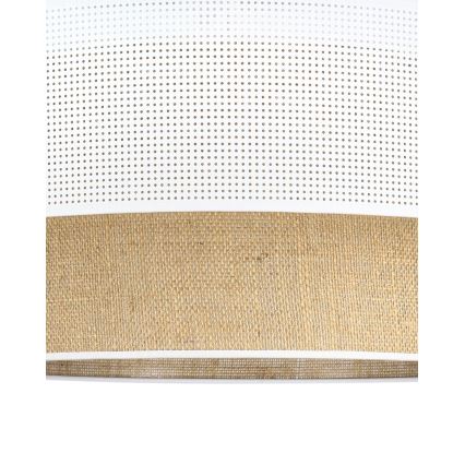 Lustr na lanku BORHO 1xE27/60W/230V pr. 50 cm bílá/juta