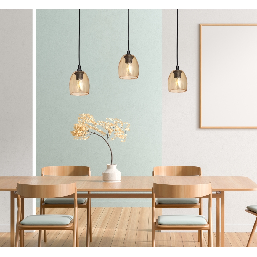 Lustr na lanku BRILLANT 1xE27/15W/230V béžová