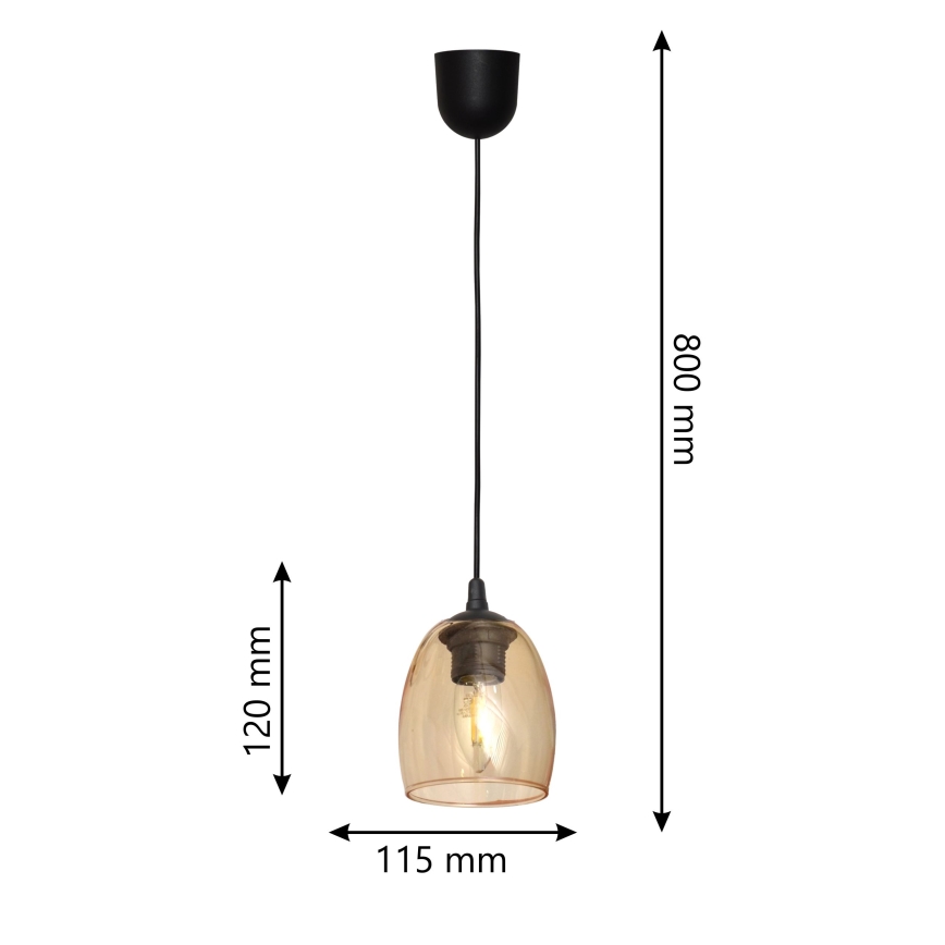 Lustr na lanku BRILLANT 1xE27/15W/230V béžová